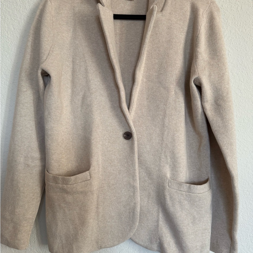 J. Crew Beige Women's Knit Petite Blazer